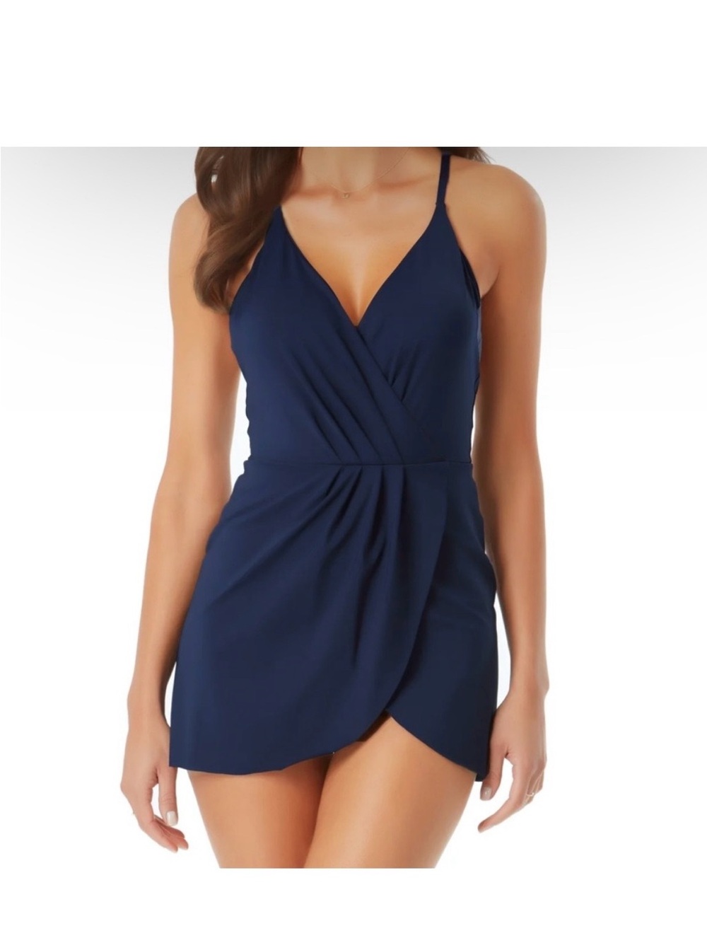 Anne Cole Navy One-Piece Swimdress